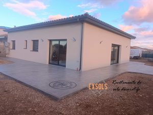 Terrasse en béton imprimé